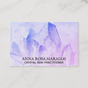 ** Reiki Yoga Crystal Cluster Healer Amethist Visitekaartje