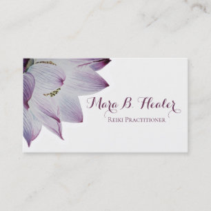 ** Reiki Yoga Lotus Energie Genezer Licht gevuld Visitekaartje
