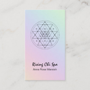 *~* Reiki Yoga Rainbow Sacred Geometry Pastel Visitekaartje