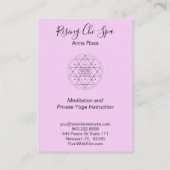 *~* Reiki Yoga Waterverf Geometry Visitekaartje (Achterkant)