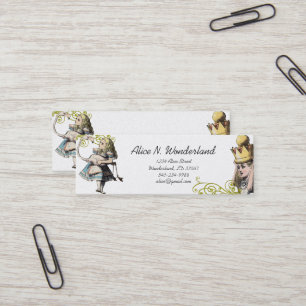 Reilaboration van Alice in Wonderland Mini Visitekaartje
