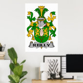 Reilly Family Crest Poster (Thuiskantoor)