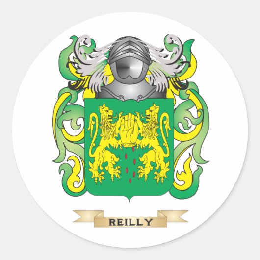 Reilly Wapen (Family Crest) Ronde Sticker (Voorkant)