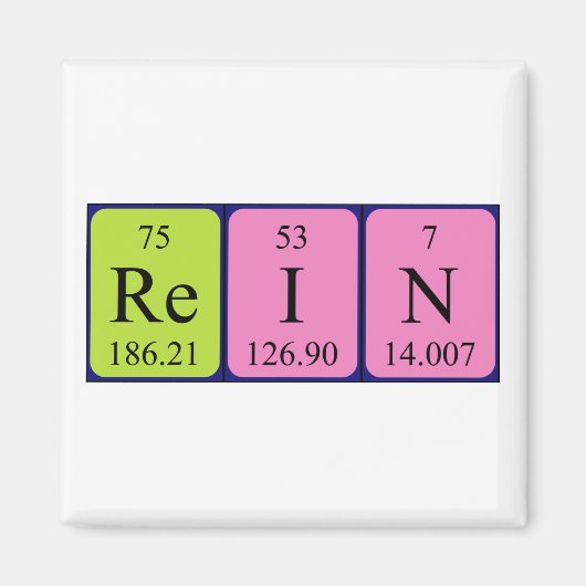 Rein periodieke lijstnaam magnet magneet (Voorkant)