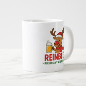 Reinbeer Funny Christmas Reindeer Beer Mug (Devant droit)