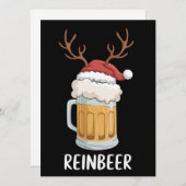 Reinbeer Funny Couples Christmas Matching Holiday Feestdagenkaart (Voorkant / Achterkant)