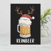 Reinbeer Funny Couples Christmas Matching Holiday Feestdagenkaart (Staand voorkant)