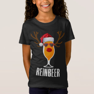 Reinbeer Santa's Pet Rendier Bierglas Kerstmis T-shirt