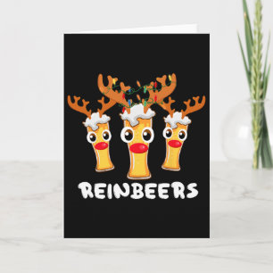 Reinbeers Grappige Rendier Bier Kerst Drinken X Kaart