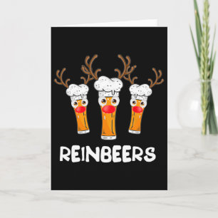 Reinbeers Grappige Rendier Bier Kerst Drinken X Kaart