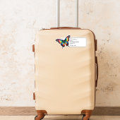 Reinbow Butterfly Bagage ID Sticker