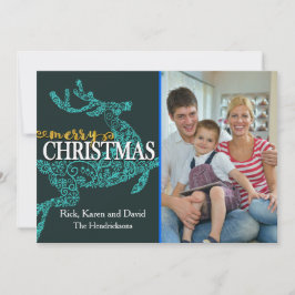 ReindeAchtergrond kerstfotokaart Feestdagenkaart