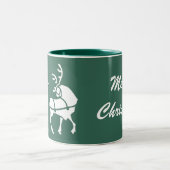 Reindecidekoffiebeker met Mok, aangepast kerstdeco Tweekleurige Koffiemok (Center)