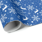 Reindedarm Snowflake pluk je kerstmis in kleur Cadeaupapier (Rol Hoek)