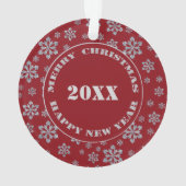 Réindeer à flocons d'argent rouge personnalisé (dos)