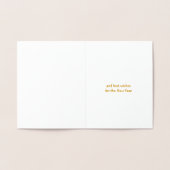 Reindeer à la louange de cadeaux Carte d'or de Noë (Intérieur)