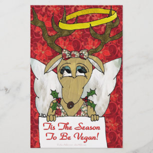Reindeer Angel is het seizoen van de Vegan Briefpapier