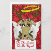Reindeer Angel is het seizoen van de Vegan Briefpapier (Voorkant / Achterkant)