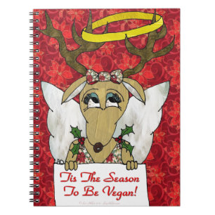 Reindeer Angel is het seizoen van de Vegan Notitieboek
