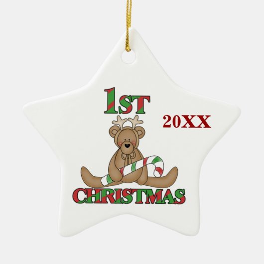 Reindeer Bear 1er ornement de Noël (Devant)