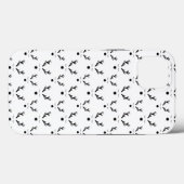 Reindeer Black en White Pattern Case-Mate iPhone Case (Achterkant (horizontaal))