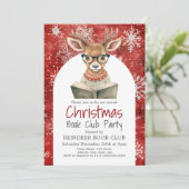 Reindeer Book Club Noël Fête Invitation (Debout devant)