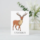 Reindeer cartoon illustration briefkaart (Staand voorkant)