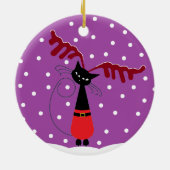 Reindeer Chat Noël Ornement de Noël (Dos)