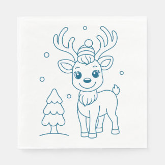reindeer christmas art servet