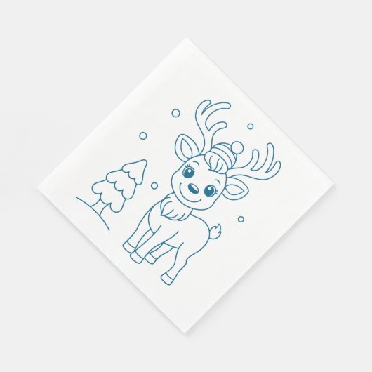 reindeer christmas art servet (Hoek)