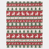 Reindeer Christmas Fleece Blanket (Voorkant)