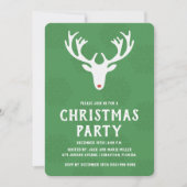 Reindeer Christmas Party Invitation (Devant)