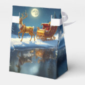 Reindeer Christmas Sleigh Holiday Favor Box Bedankdoosjes (Achterkant)
