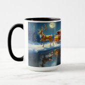 Reindeer Christmas Sleigh Holiday Mug (Gauche)