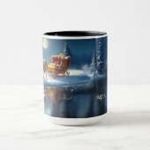 Reindeer Christmas Sleigh Holiday Mug (Centre)