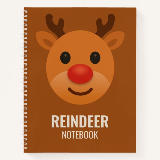 Reindeer College Notebook Graph – Cute Christmas Notitieboek (Voorkant)