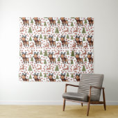 Reindeer cute floral mug wandkleed (In Situ (horizontaal))