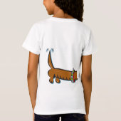 Reindeer Dachshund Merry Kerstmis T-shirt (Achterkant)