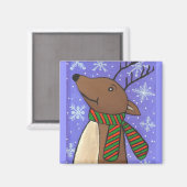 Reindeer de Noël - aimant de vacances (Recto/Verso)