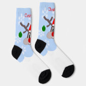 Reindeer Design Christmas Sokken (Rechts)