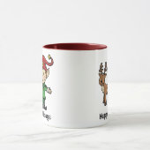 Reindeer en Elf Prettige feestdagen Mok (Midden)