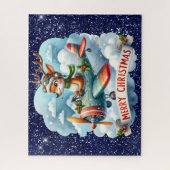 Reindeer Flying Airplane Puzzle (Vertical)