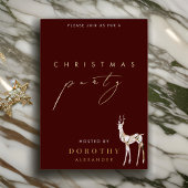 Reindeer Foil Noël Fête Invitation