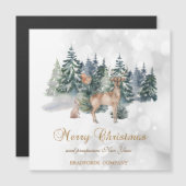 Reindeer, Forest, Bokeh Company Holiday Kaart (Voorkant / Achterkant)