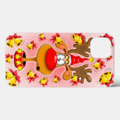 Reindeer Fun-kerstCartoon met Bells Alarms Case-Mate iPhone Case (Achterkant (horizontaal))