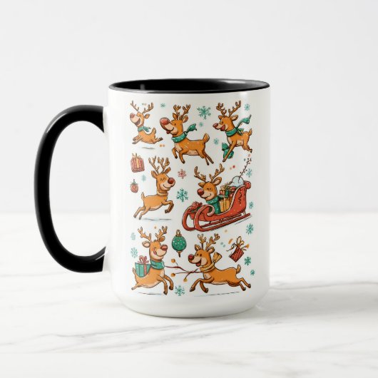 Reindeer Games – Christmas Cartoon Mug Mok (Links)