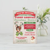 Reindeer Games Fête de Noël Invitation (Debout devant)