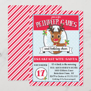Reindeer Games Fête de Noël Invitation
