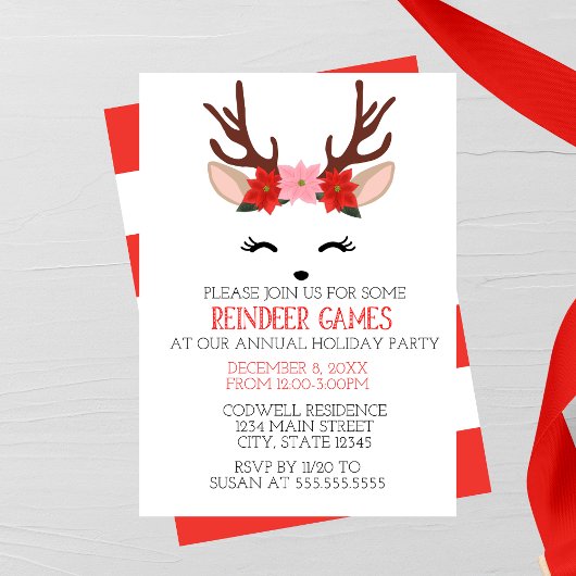 Reindeer Games Fête Invitation