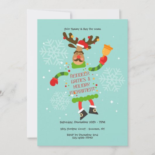 Reindeer Games Fête Invitations (Devant)
